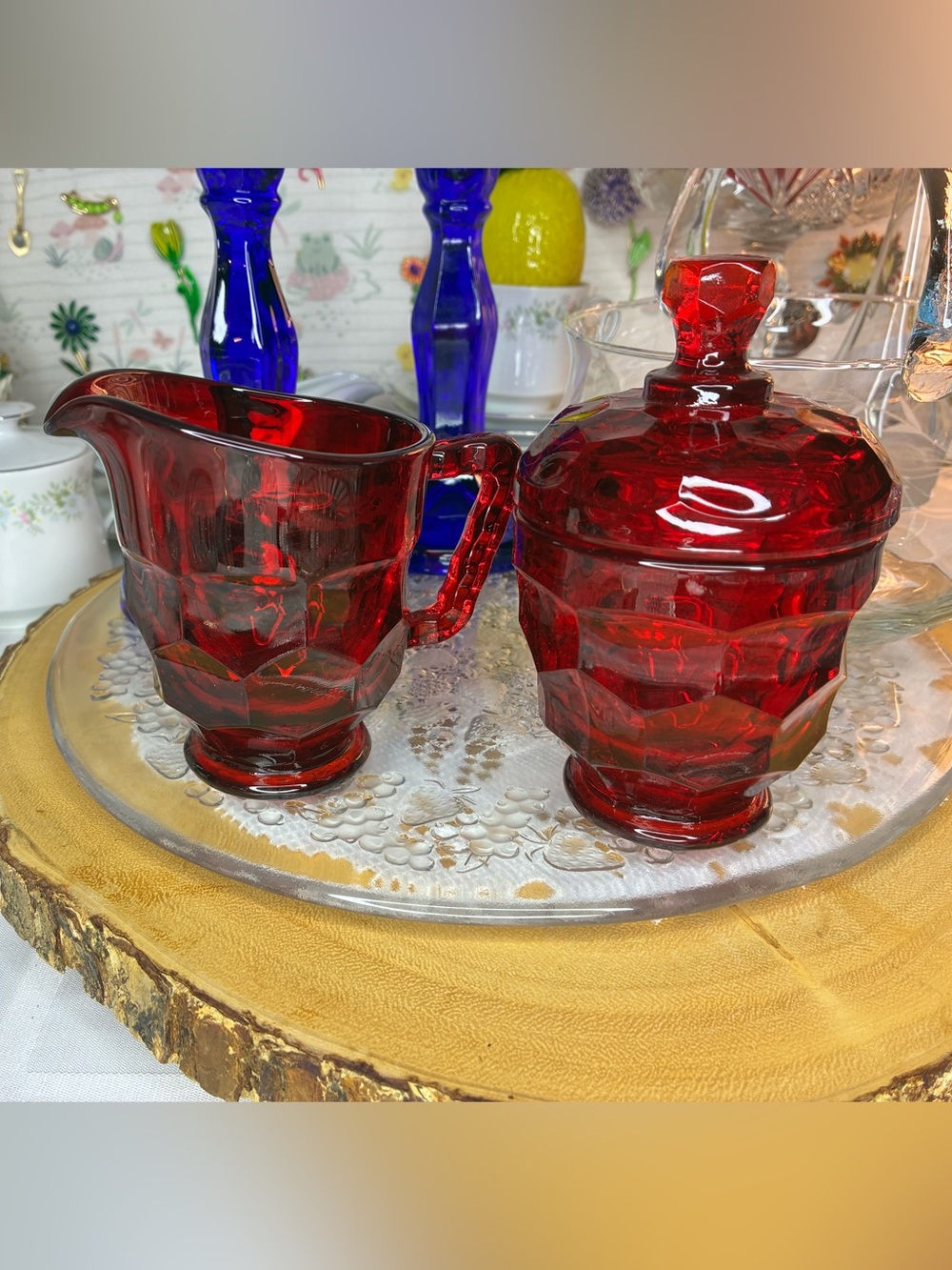 Viking Georgian sugar and creamer set